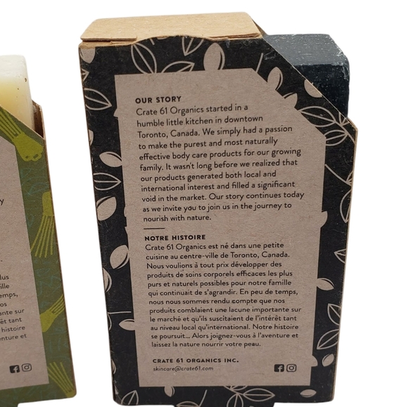 New Crate 61 Patchouli Lime & Activated Charcoal Soap All Natural Set of Two - Picture 6 of 7